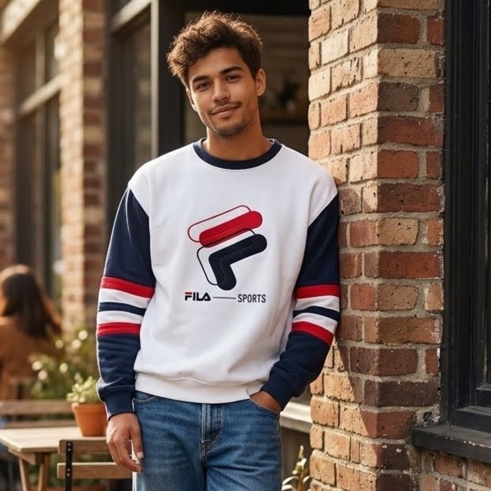 FILA Sports Lambert Colorblock Crewneck Sweatshirt - Men's Size Medium